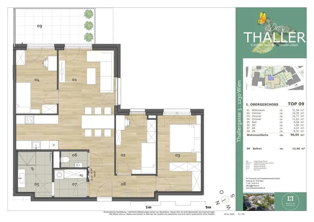 4-Zimmer-Wohnung kaufen in Wien – 90,05 m², € 724.500 – Bild 5 von 6