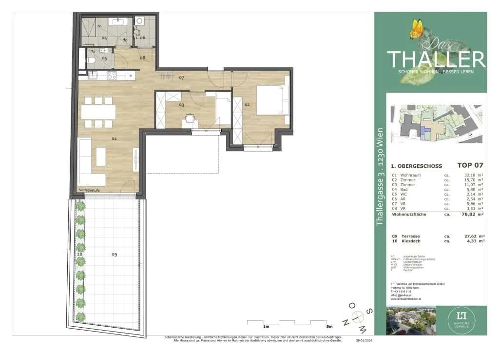 3-Zimmer-Wohnung kaufen in Wien – 78,82 m², € 632.200 – Bild 3 von 4