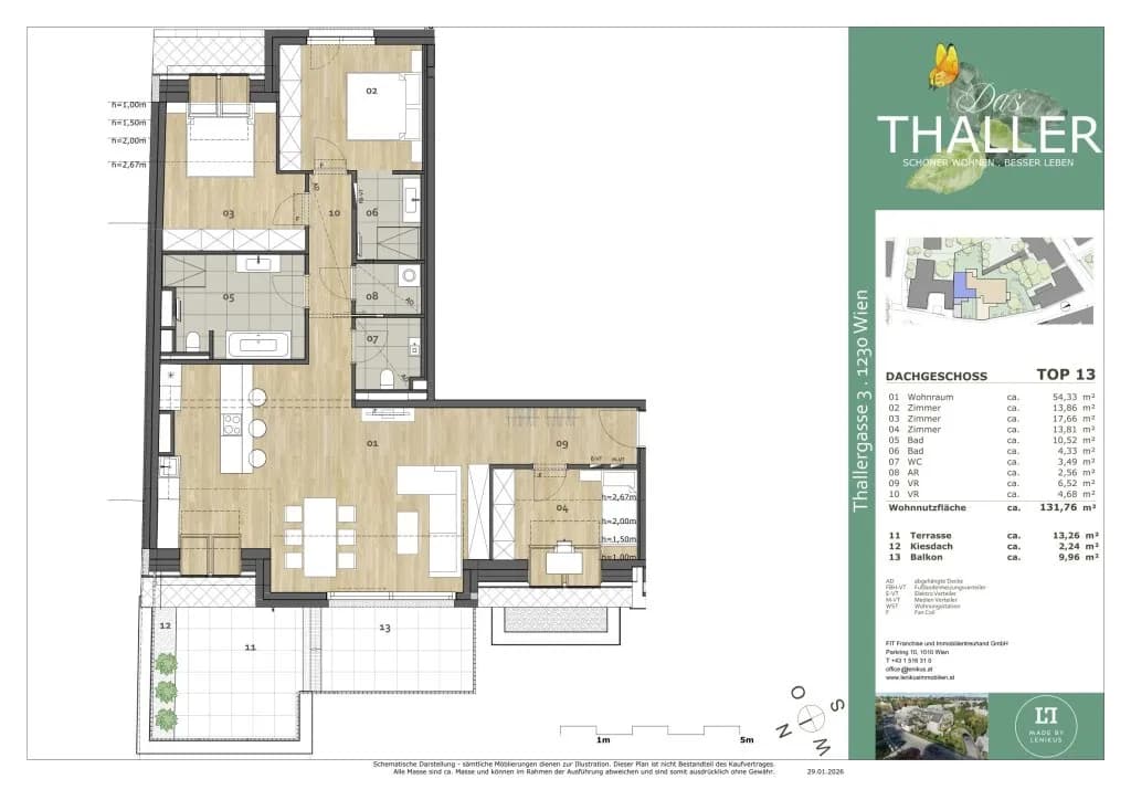 4-Zimmer-Wohnung kaufen in Wien – 131,76 m², € 1.096.600 – Bild 6 von 7