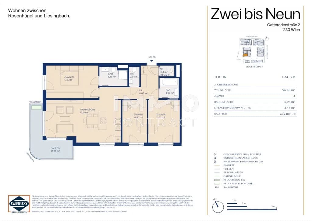 4-Zimmer-Wohnung kaufen in Wien – 96,48 m², € 629.000 – Bild 12 von 12