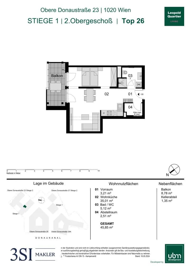 1-Zimmer-Wohnung kaufen in Wien – 45,85 m², € 418.000 – Bild 16 von 16