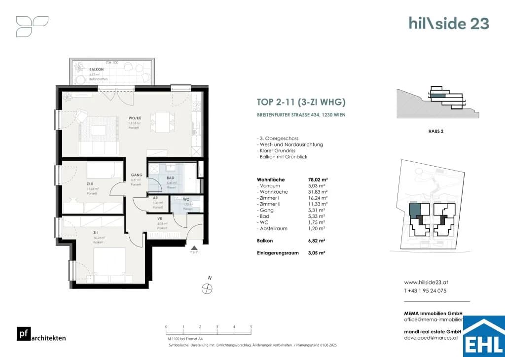 3-Zimmer-Wohnung kaufen in Wien – 78,02 m², € 549.500 – Bild 10 von 10