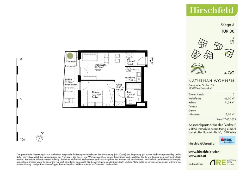 2-Zimmer-Wohnung kaufen in Wien – 46 m², € 276.000 – Bild 6 von 7