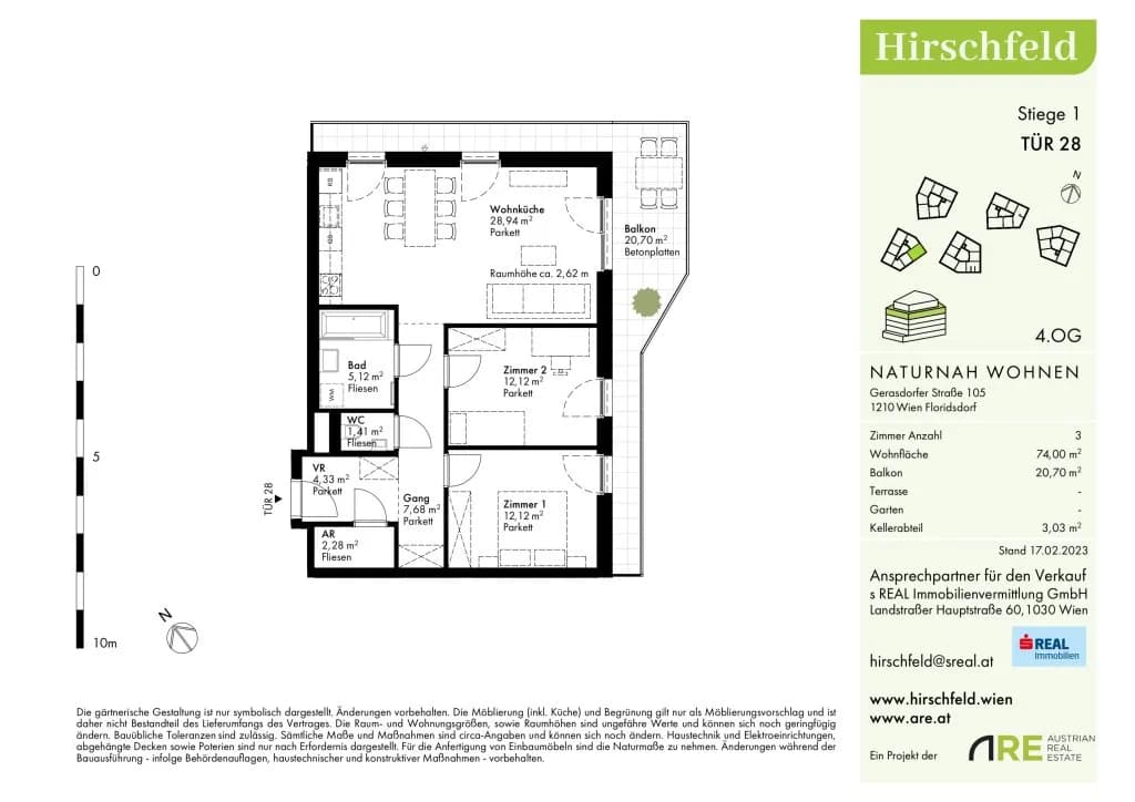 3-Zimmer-Wohnung kaufen in Wien – 74 m², € 440.000 – Bild 9 von 10