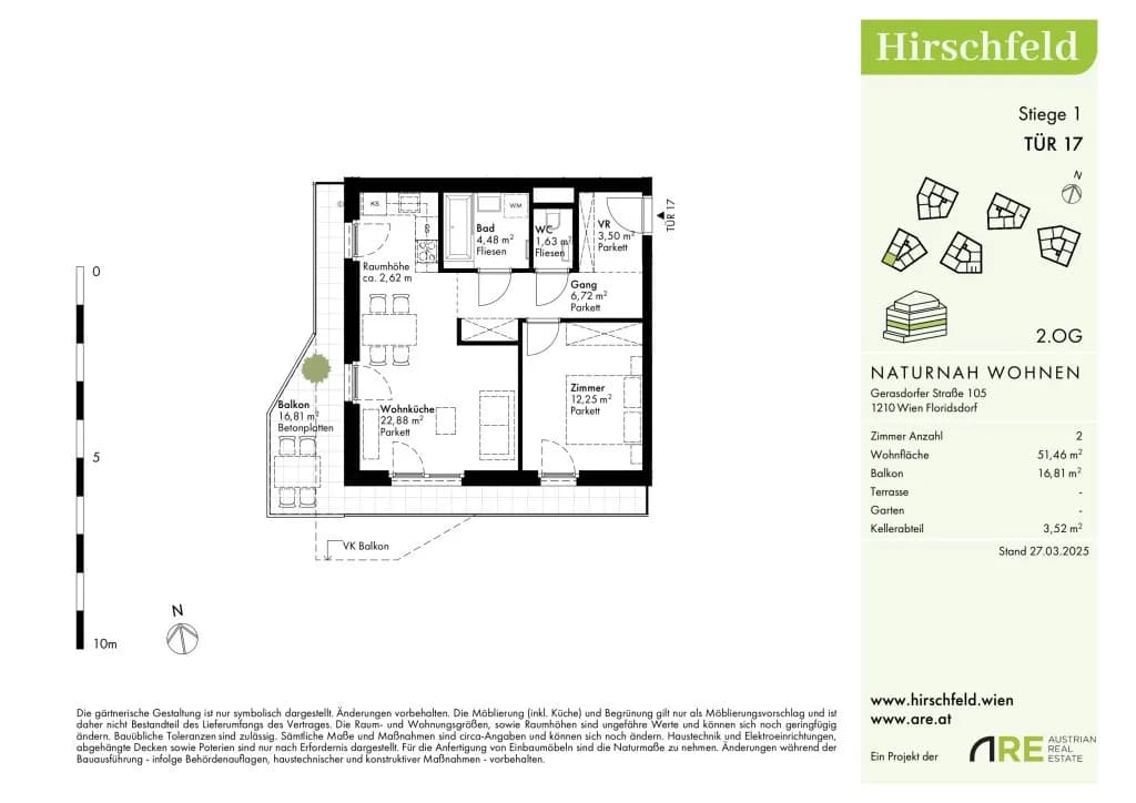 2-Zimmer-Wohnung kaufen in Wien – 51,33 m², € 301.000 – Bild 13 von 14