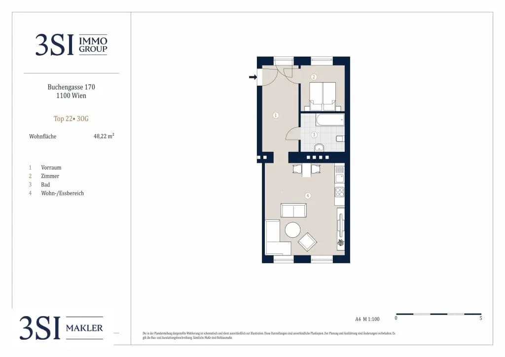 2-Zimmer-Wohnung kaufen in Wien – 48,22 m², € 189.000 – Bild 14 von 14