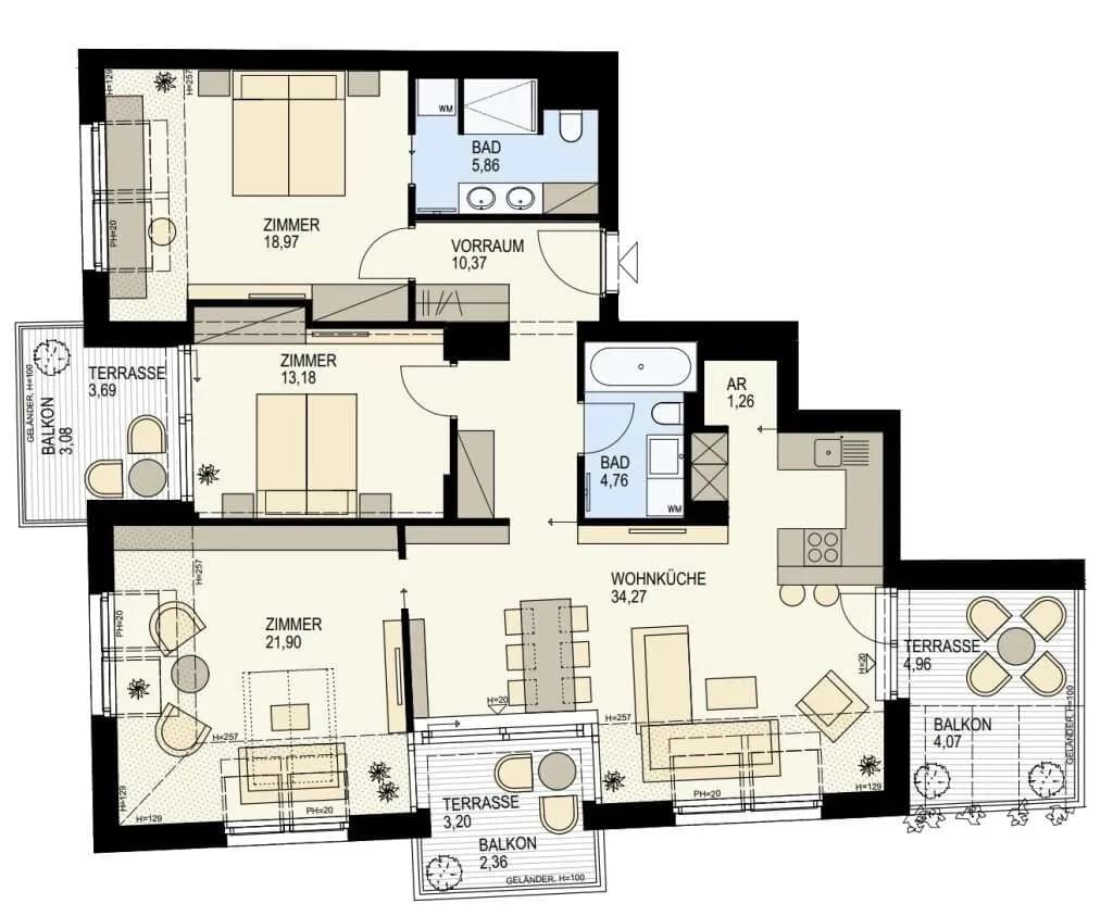 4-Zimmer-Wohnung kaufen in Wien – 110,57 m², € 1.636.000 – Bild 13 von 13