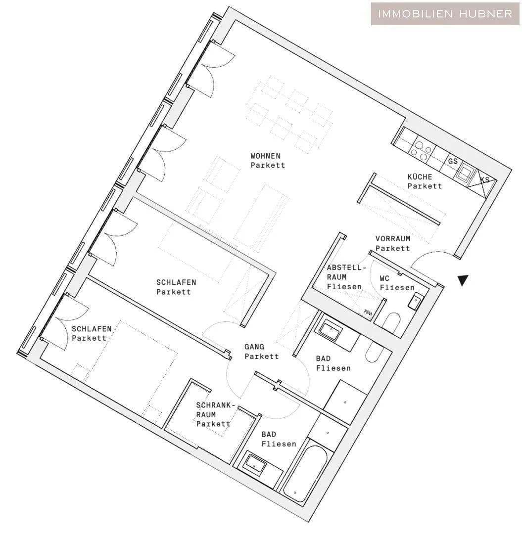 3-Zimmer-Wohnung mieten in Wien – 92 m², € 2.260 – Bild 14 von 16