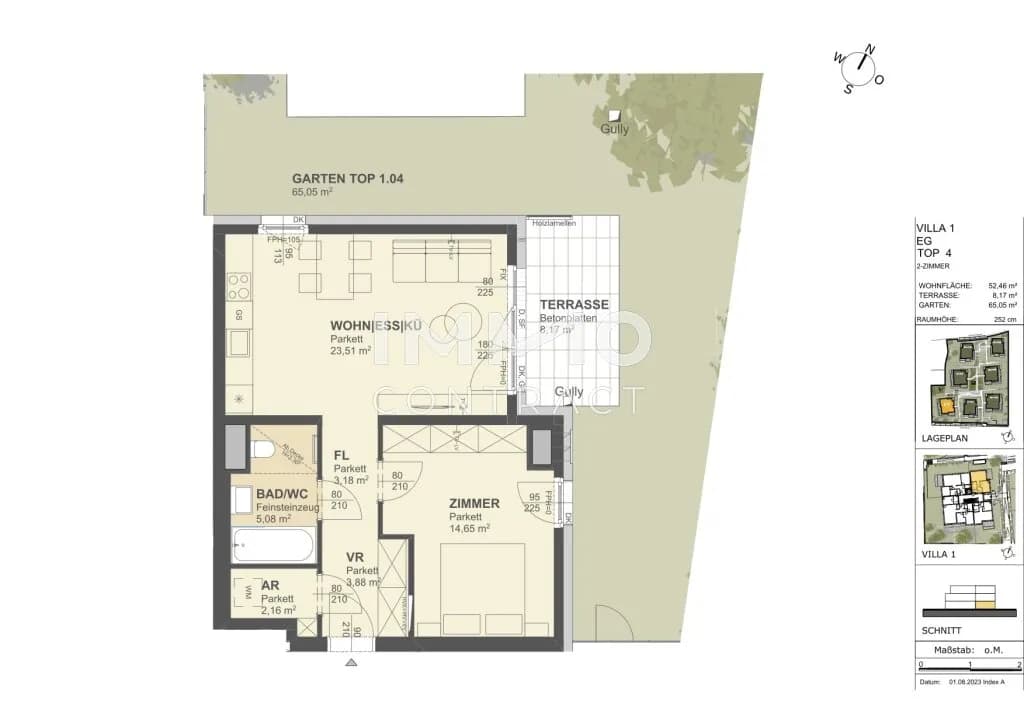 2-Zimmer-Wohnung kaufen in Krems an der Donau – 52,46 m², € 330.000 – Bild 2 von 21