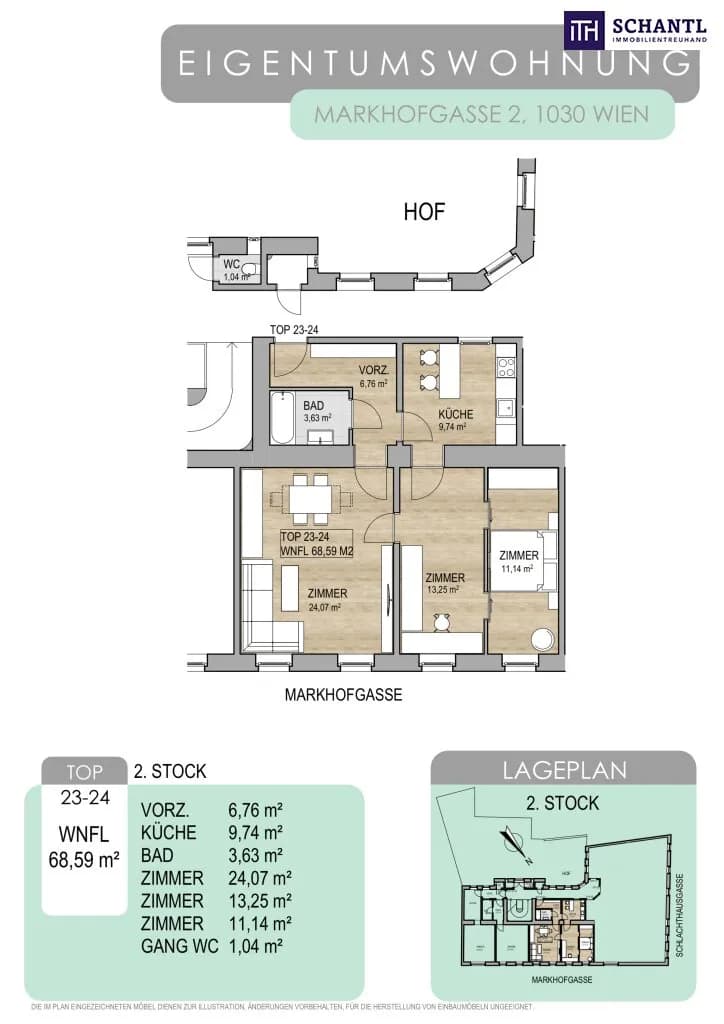 3-Zimmer-Wohnung kaufen in Wien – 68,59 m², € 330.000 – Bild 23 von 23