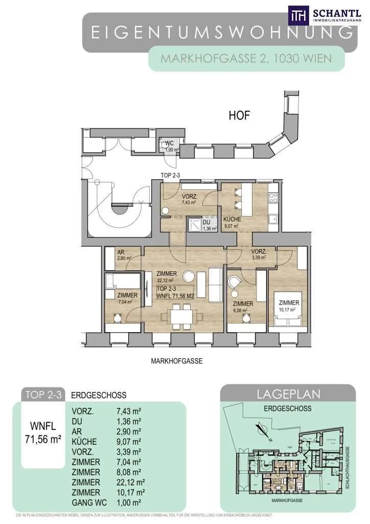 4-Zimmer-Wohnung kaufen in Wien – 71,56 m², € 305.000 – Bild 24 von 24