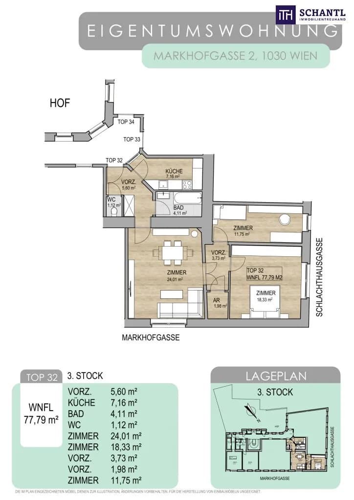 3-Zimmer-Wohnung kaufen in Wien – 77,79 m², € 449.000 – Bild 25 von 25
