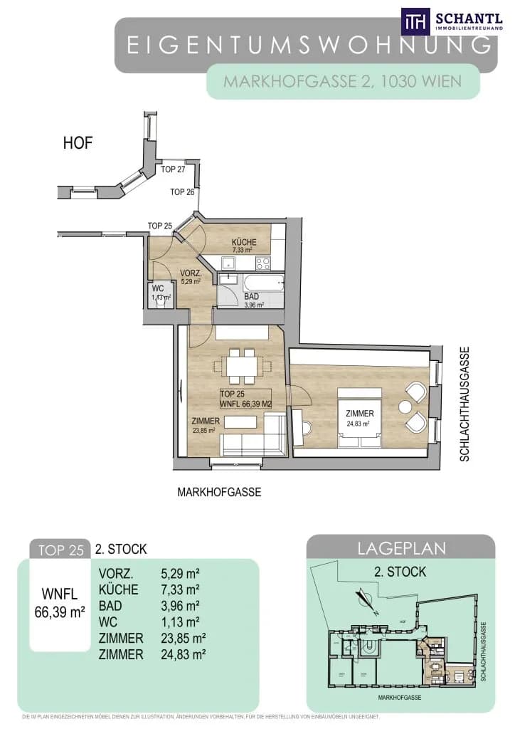 2-Zimmer-Wohnung kaufen in Wien – 66,39 m², € 385.000 – Bild 22 von 23