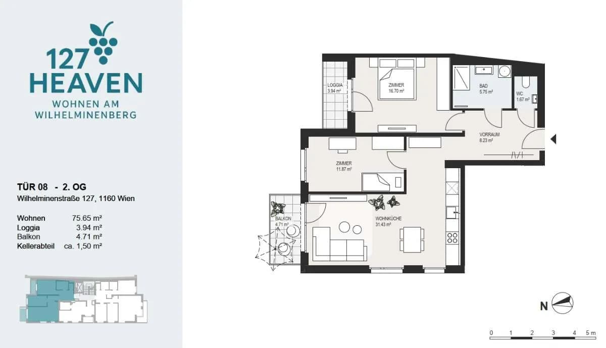 3-Zimmer-Wohnung kaufen in Wien – 75,65 m², € 599.000 – Bild 6 von 7