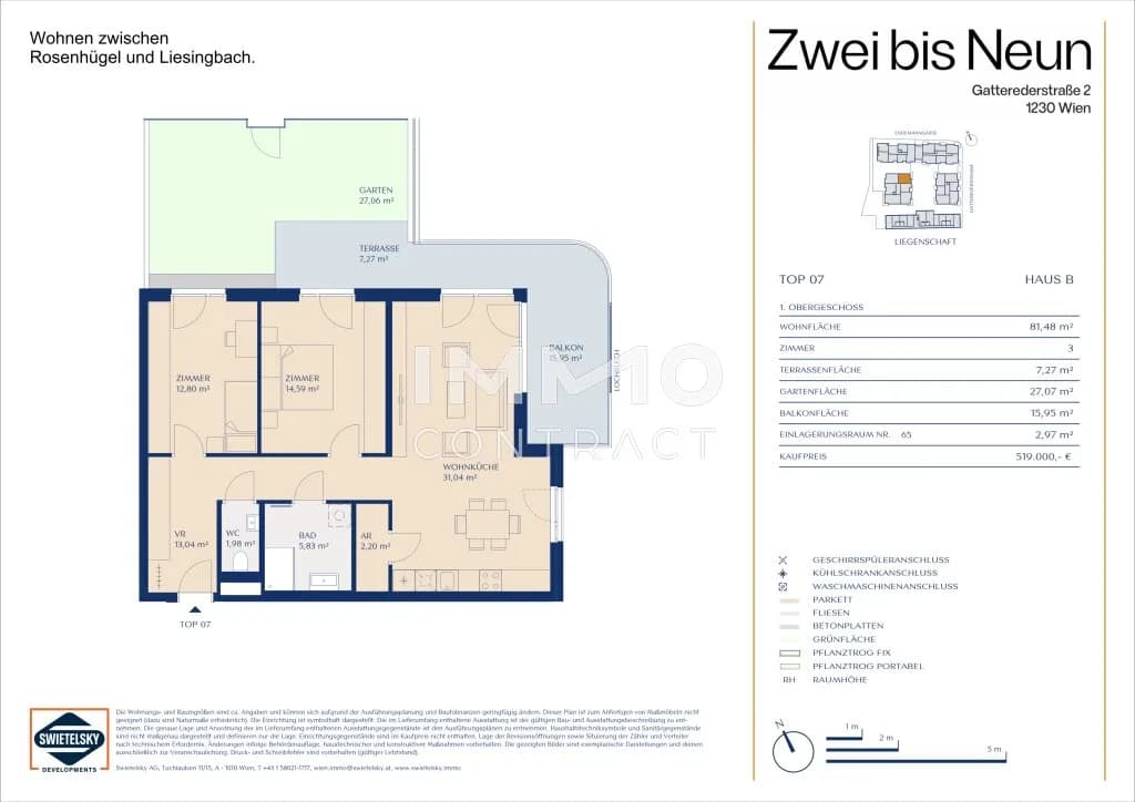 3-Zimmer-Wohnung kaufen in Wien – 81,48 m², € 519.000 – Bild 12 von 12