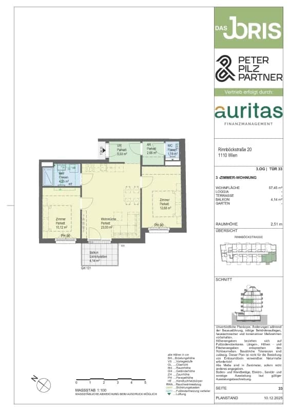 3-Zimmer-Wohnung kaufen in Wien – 57,45 m², € 413.700 – Bild 5 von 5