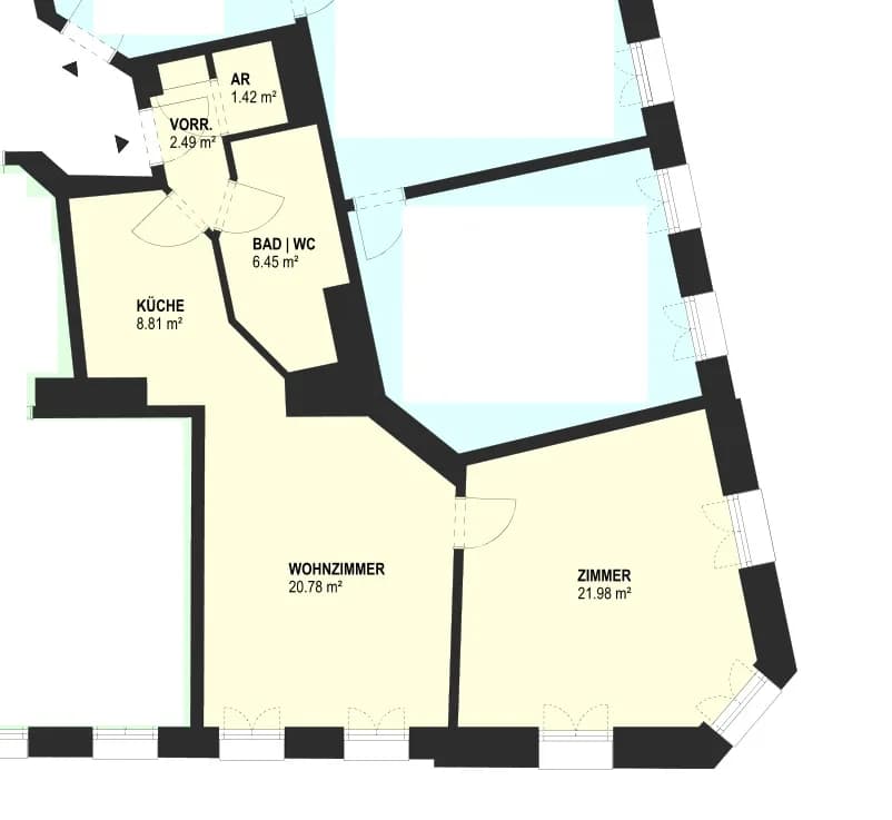 2-Zimmer-Wohnung kaufen in Wien – 62 m², € 270.000 – Bild 2 von 22