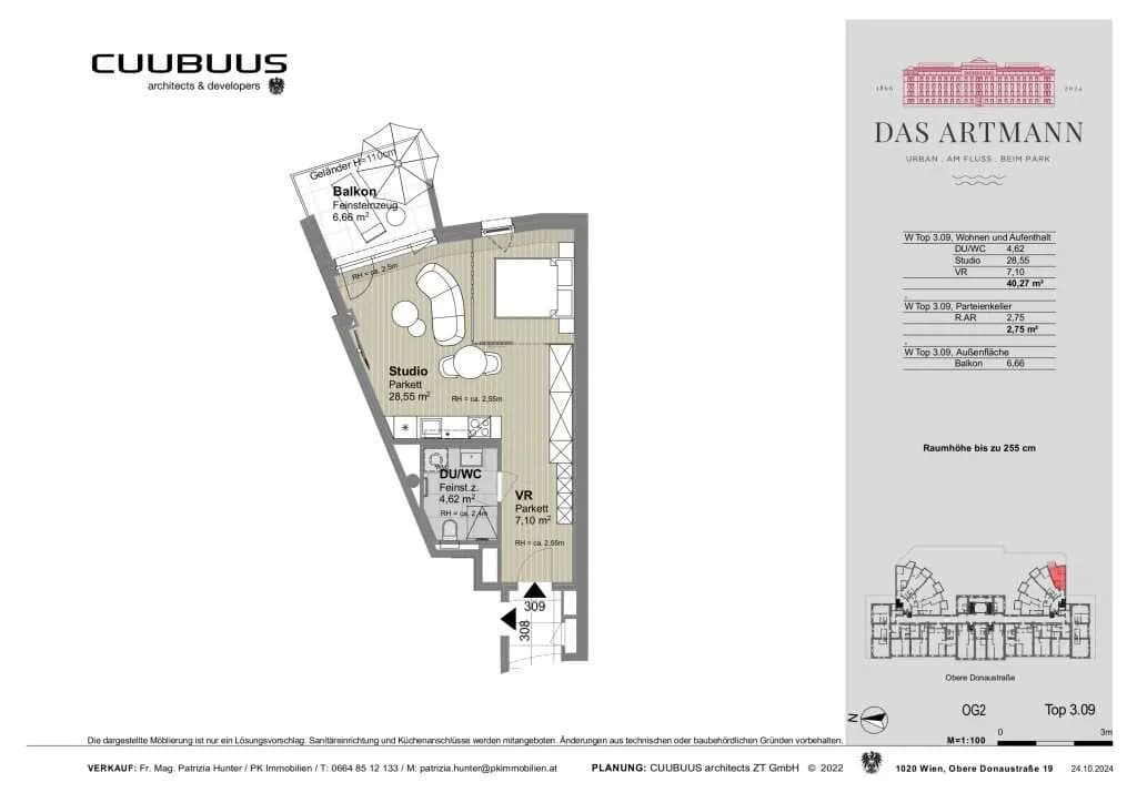 1-Zimmer-Wohnung kaufen in Wien – 40 m², € 514.800 – Bild 20 von 20