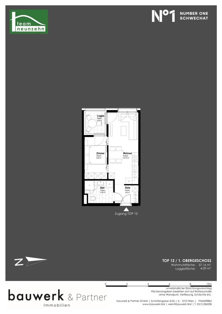 Immobilie kaufen in Bruck an der Leitha – 37,16 m², € 174.500 – Bild 15 von 15