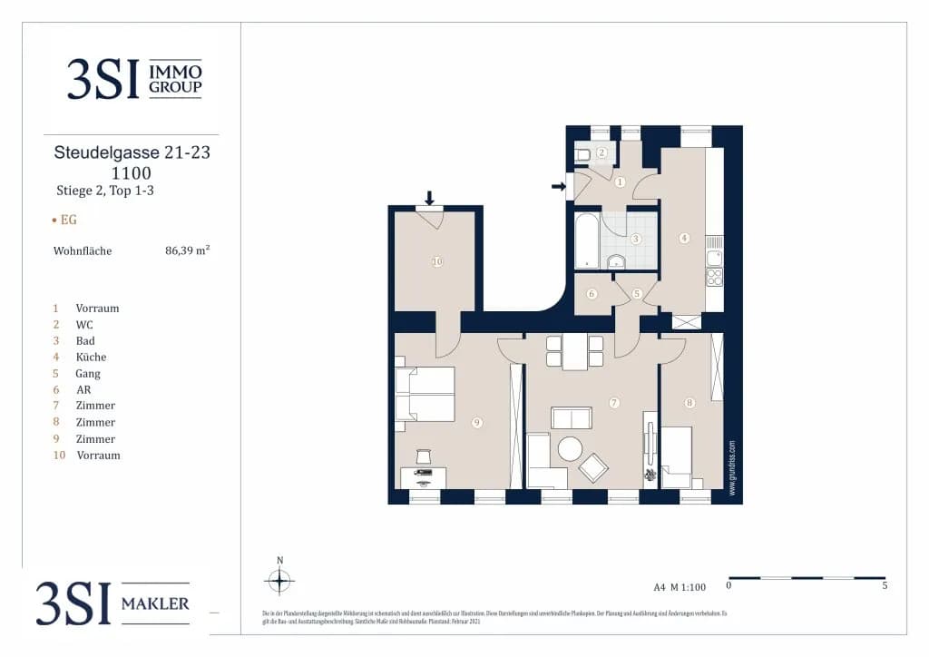 4-Zimmer-Wohnung kaufen in Wien – 86,39 m², € 285.000 – Bild 13 von 13