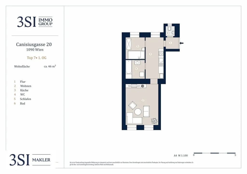 2-Zimmer-Wohnung kaufen in Wien – 46 m², € 390.000 – Bild 15 von 15
