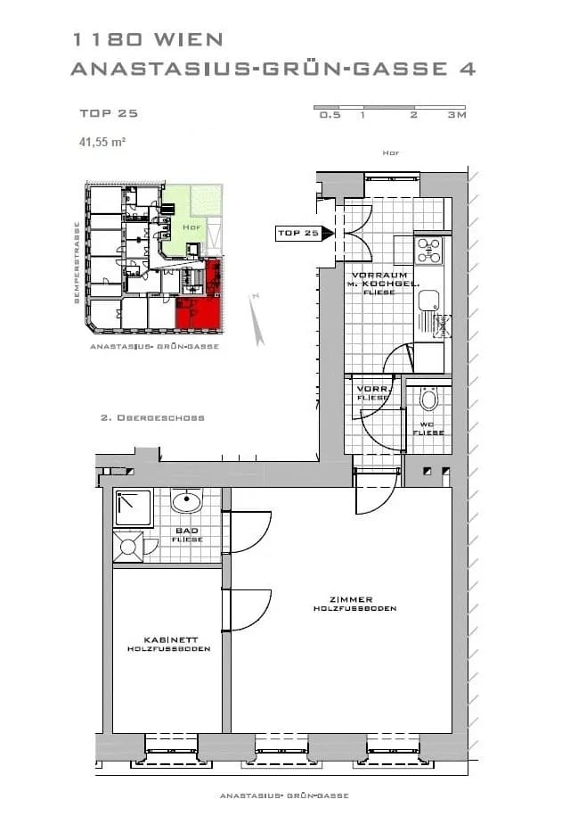 2-Zimmer-Wohnung kaufen in Wien – 41,55 m², € 234.000 – Bild 17 von 18