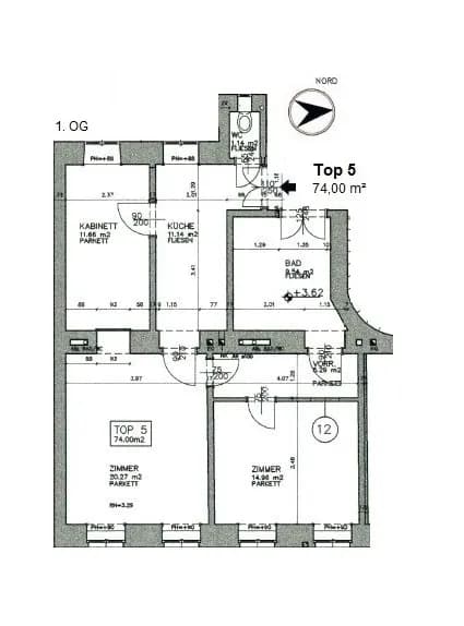3-Zimmer-Wohnung kaufen in Wien – 74 m², € 119.000 – Bild 12 von 13