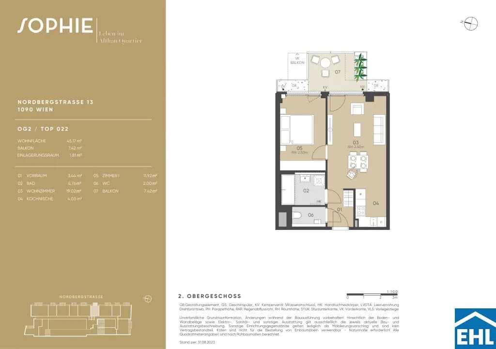 2-Zimmer-Wohnung kaufen in Wien – 45,17 m², € 445.500 – Bild 17 von 17