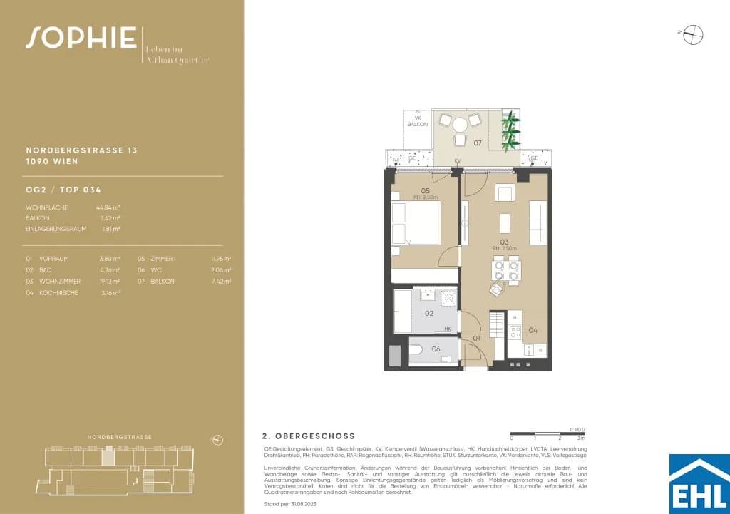 2-Zimmer-Wohnung kaufen in Wien – 44,84 m², € 445.500 – Bild 19 von 19