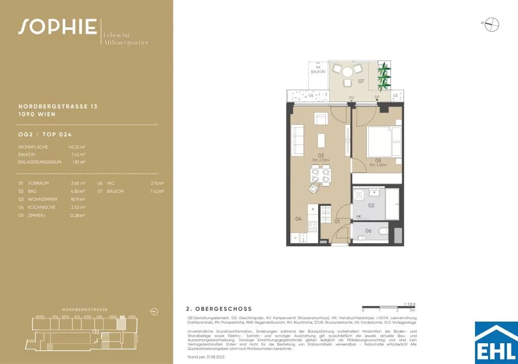 2-Zimmer-Wohnung kaufen in Wien – 45,32 m², € 435.500 – Bild 19 von 19