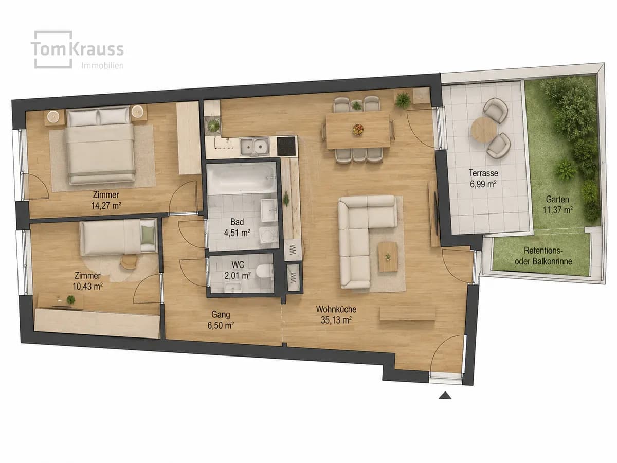 3-Zimmer-Wohnung kaufen in Wien – 72,85 m², € 514.400 – Bild 18 von 19