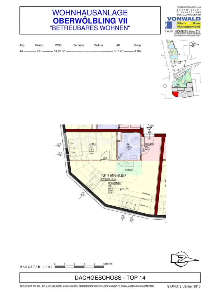 2-Zimmer-Wohnung mieten in Sankt Pölten Land – 51,22 m², € 785 – Bild 8 von 8