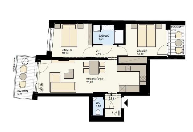 3-Zimmer-Wohnung kaufen in Wien – 62,93 m², € 625.000 – Bild 10 von 13