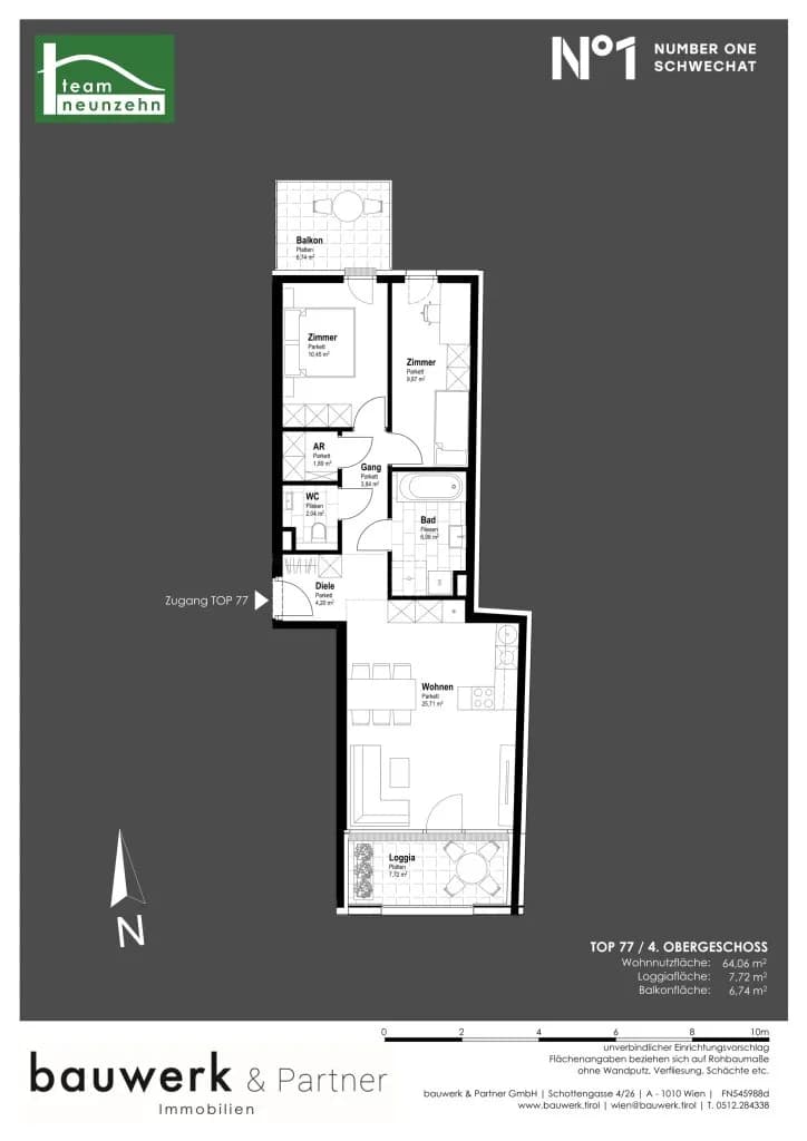 Immobilie kaufen in Bruck an der Leitha – 64,06 m², € 372.500 – Bild 15 von 15