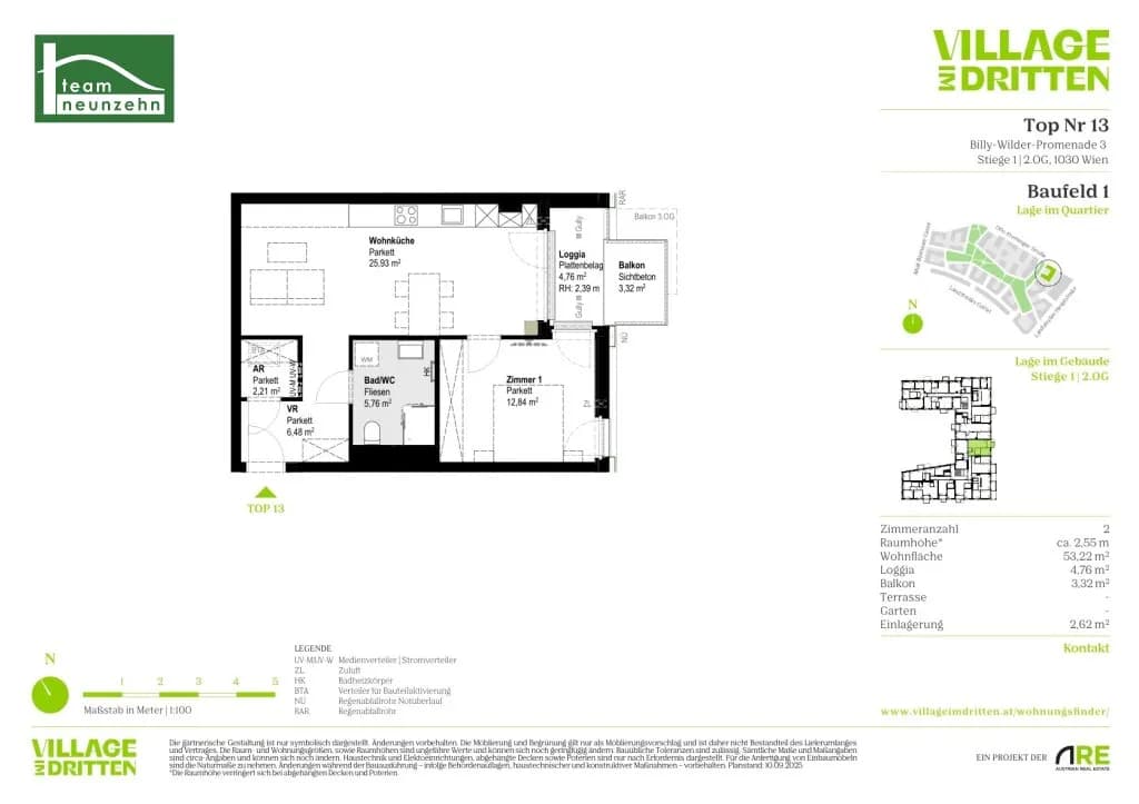 2-Zimmer-Wohnung mieten in Wien – 53,22 m², € 1.229 – Bild 29 von 29