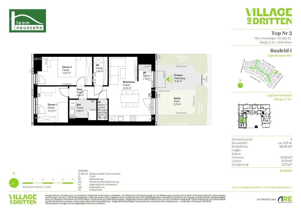 3-Zimmer-Wohnung mieten in Wien – 66,68 m², € 1.649 – Bild 29 von 29