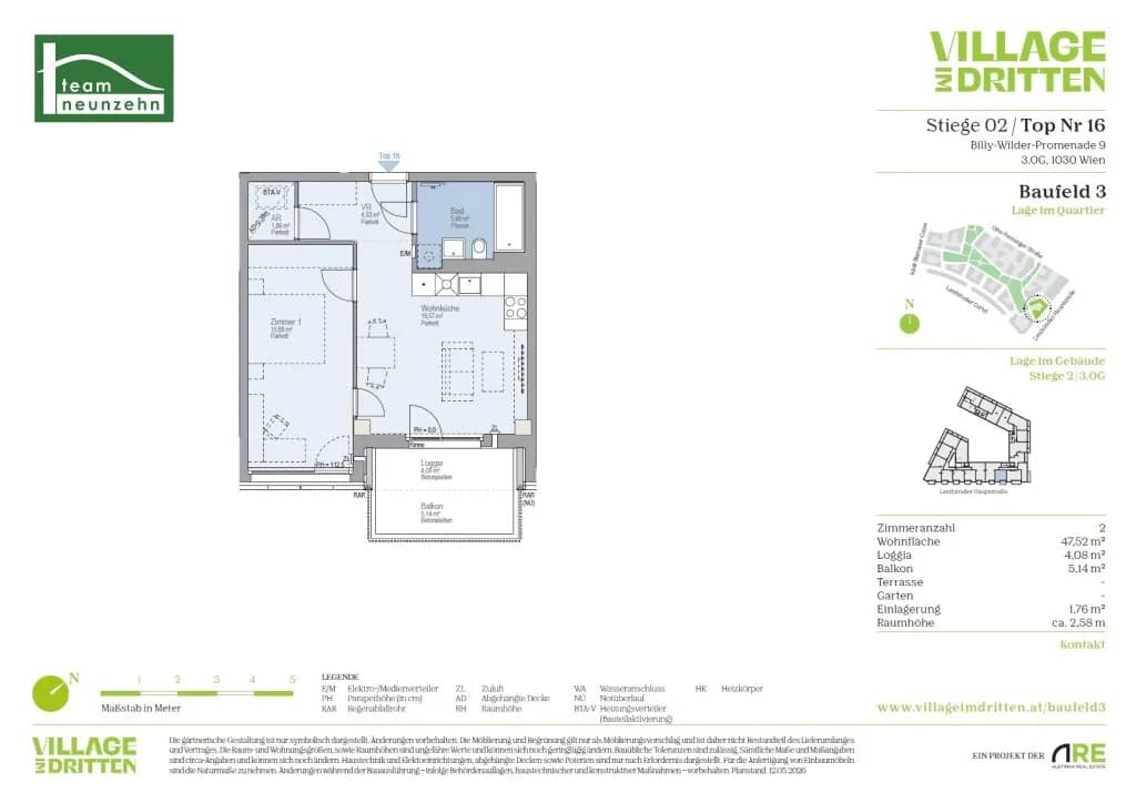 2-Zimmer-Wohnung mieten in Wien – 46,86 m², € 1.149 – Bild 21 von 21