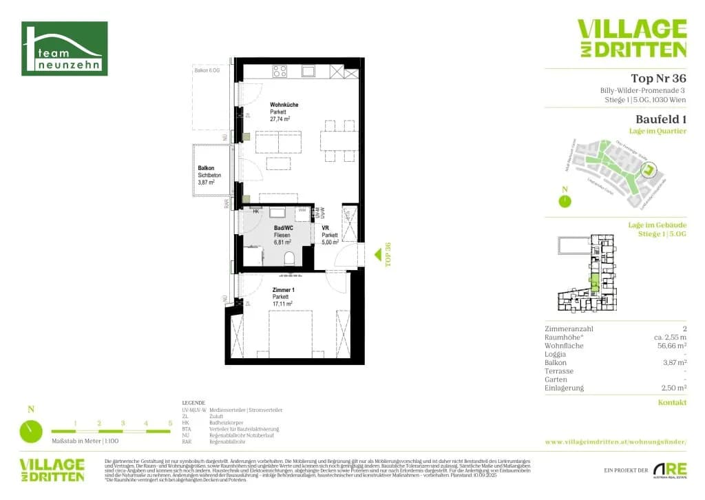 2-Zimmer-Wohnung mieten in Wien – 56,66 m², € 1.329 – Bild 29 von 29