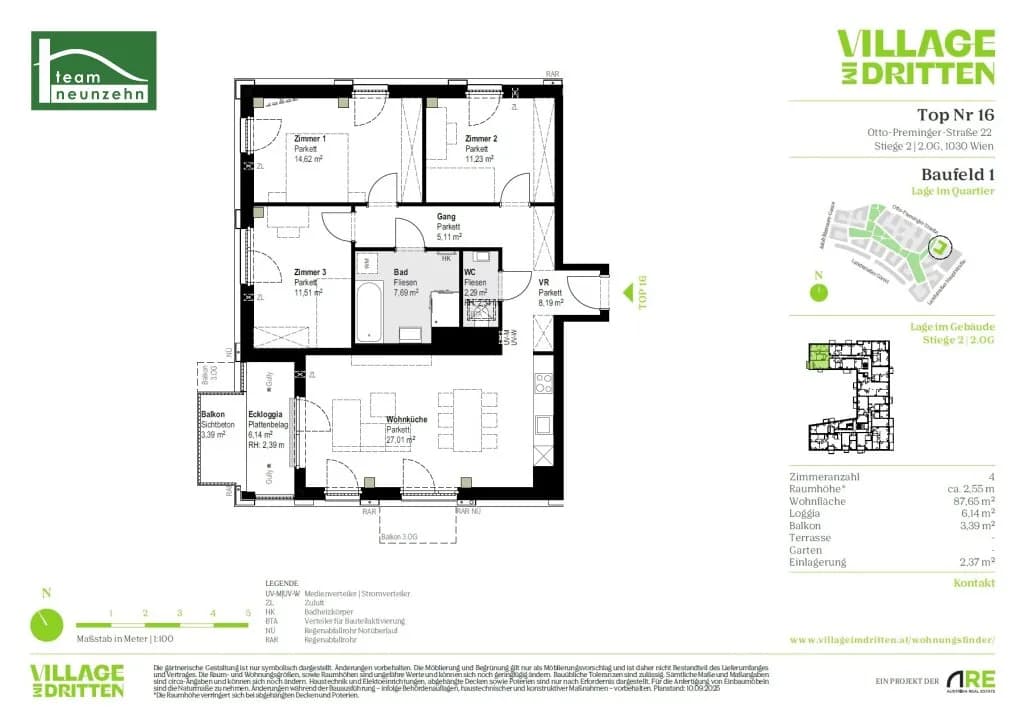 4-Zimmer-Wohnung mieten in Wien – 87,65 m², € 2.229 – Bild 29 von 29