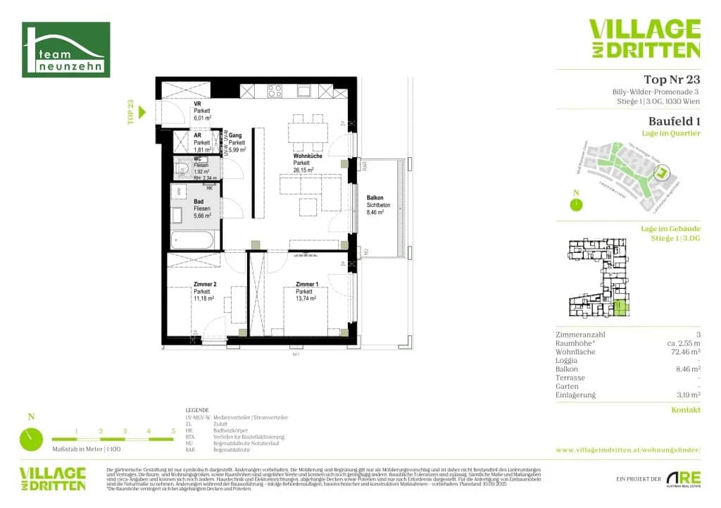 3-Zimmer-Wohnung mieten in Wien – 72,46 m², € 1.649 – Bild 29 von 29