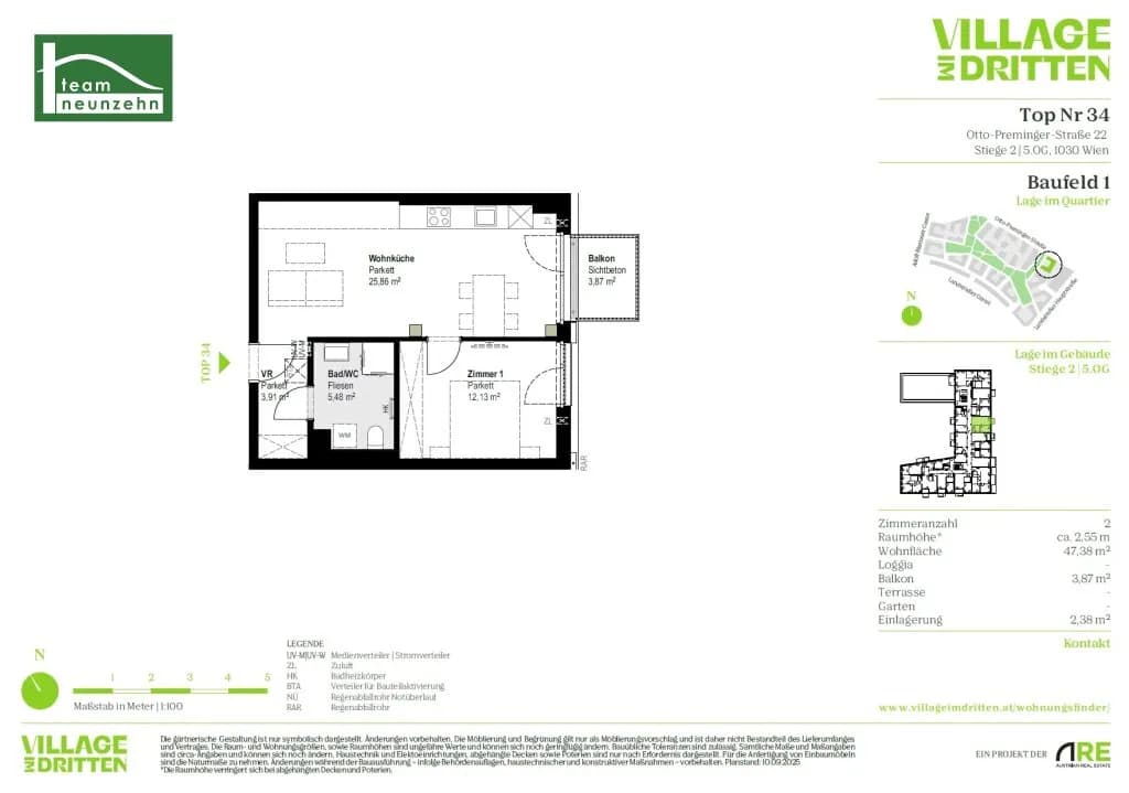 2-Zimmer-Wohnung mieten in Wien – 47,38 m², € 1.199 – Bild 29 von 29