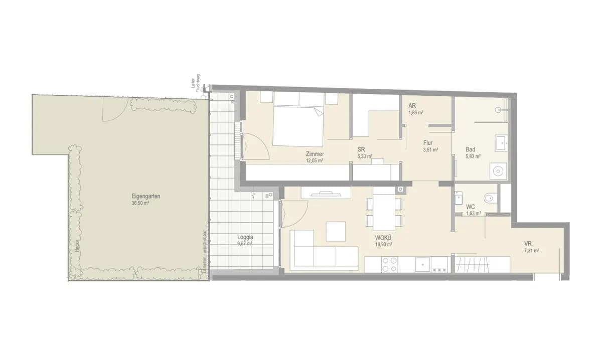 2-Zimmer-Wohnung kaufen in Wien – 56,46 m², € 432.300 – Bild 11 von 11