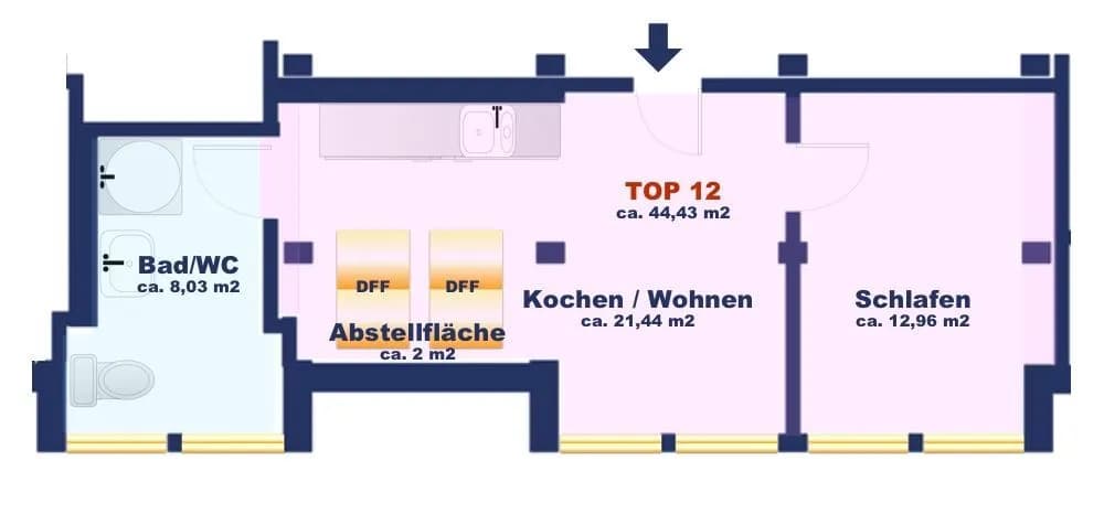 2-Zimmer-Wohnung mieten in Hallein – 44,4 m², € 886 – Bild 14 von 14
