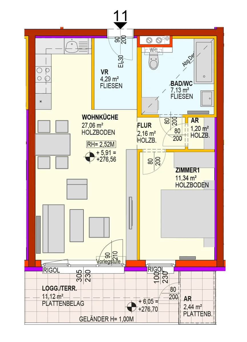 2-Zimmer-Wohnung mieten in Sankt Pölten Land – 53,18 m², € 757 – Bild 6 von 6