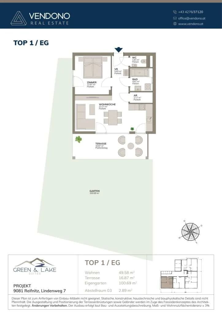2-Zimmer-Wohnung kaufen in Klagenfurt Land – 49,92 m², € 379.000 – Bild 13 von 13