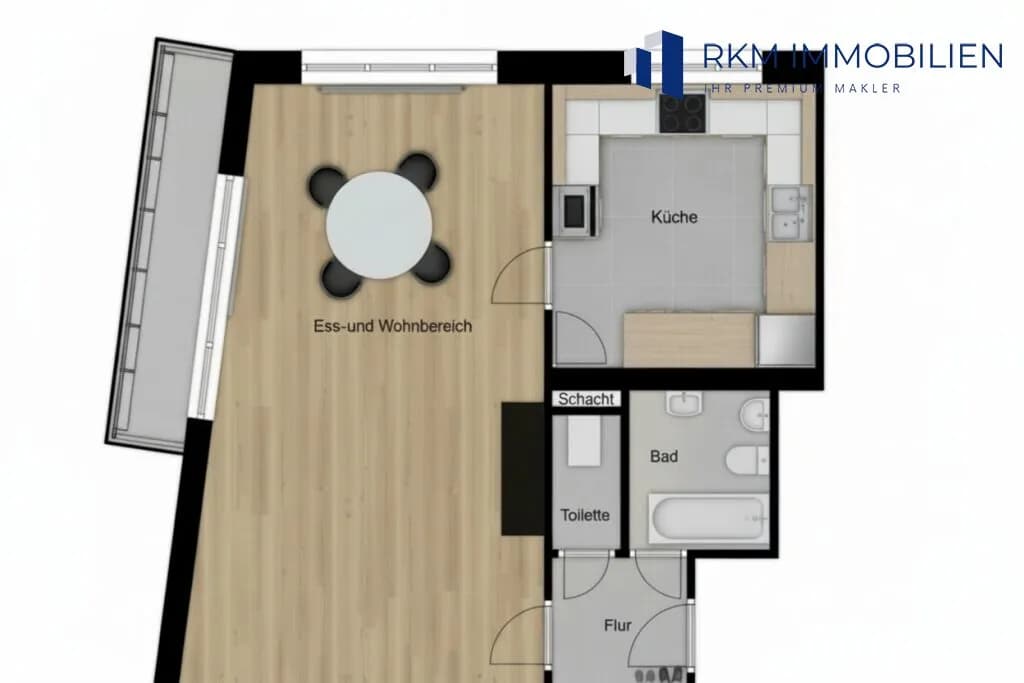 1-Zimmer-Wohnung kaufen in Wien – 47,25 m², € 199.000 – Bild 5 von 5