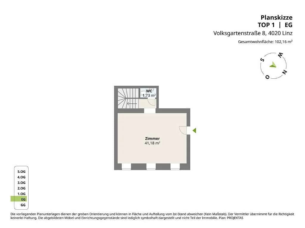 2-Zimmer-Wohnung kaufen in Linz – 102,16 m², € 339.000 – Bild 15 von 16