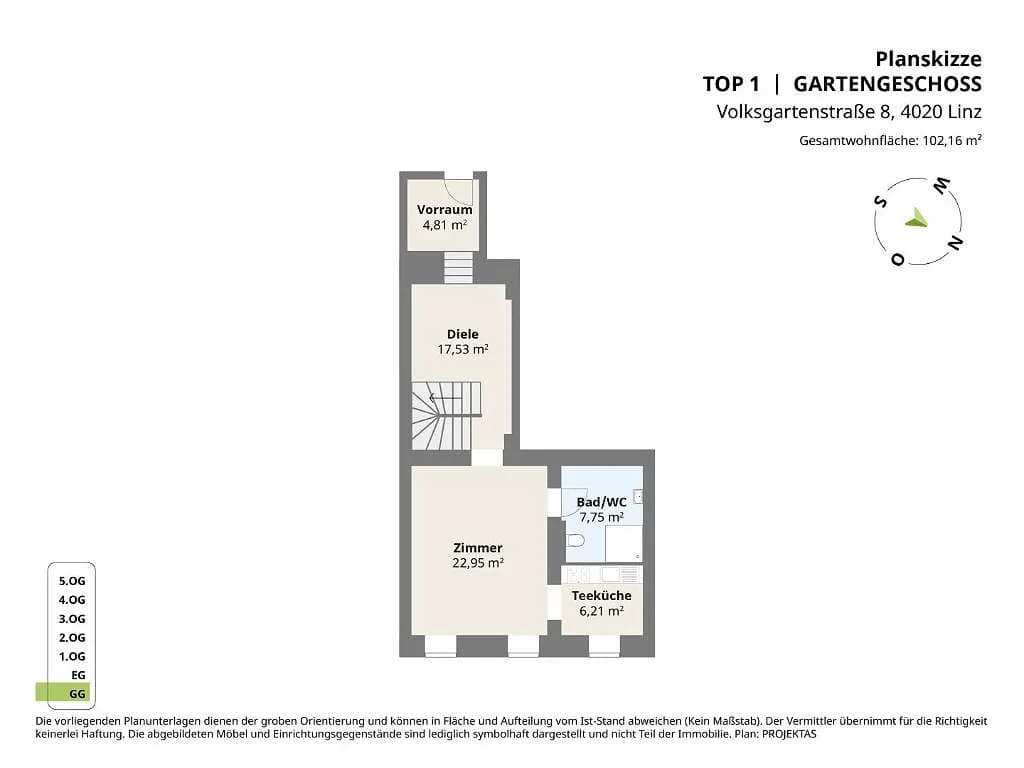 2-Zimmer-Wohnung kaufen in Linz – 102,16 m², € 339.000 – Bild 16 von 16