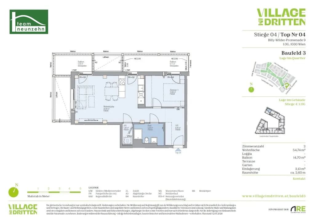 2-Zimmer-Wohnung mieten in Wien – 54,74 m², € 1.199 – Bild 21 von 21