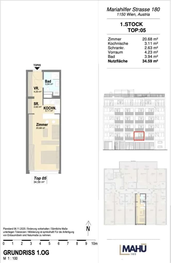 1-Zimmer-Wohnung kaufen in Wien – 34,8 m², € 276.500 – Bild 6 von 6